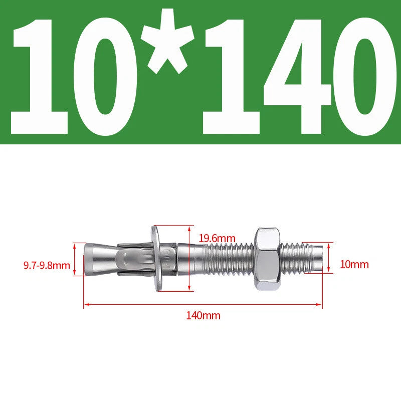 304 Stainless Steel Through Bolts Wall Expansion Anchor Bolts M6–M20