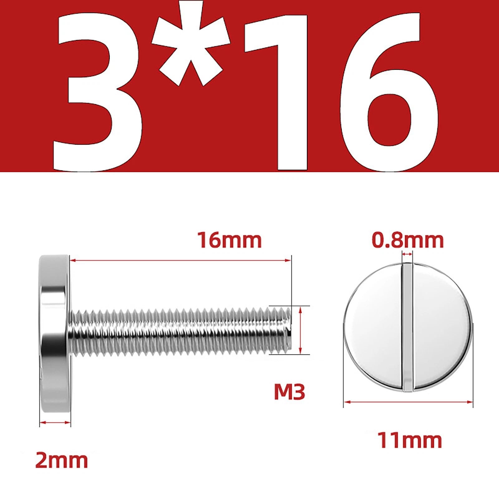 A2 Stainless Steel Slotted Large Head Machine Screws — Wide Pan Bolt DIN 921 | M2–M10