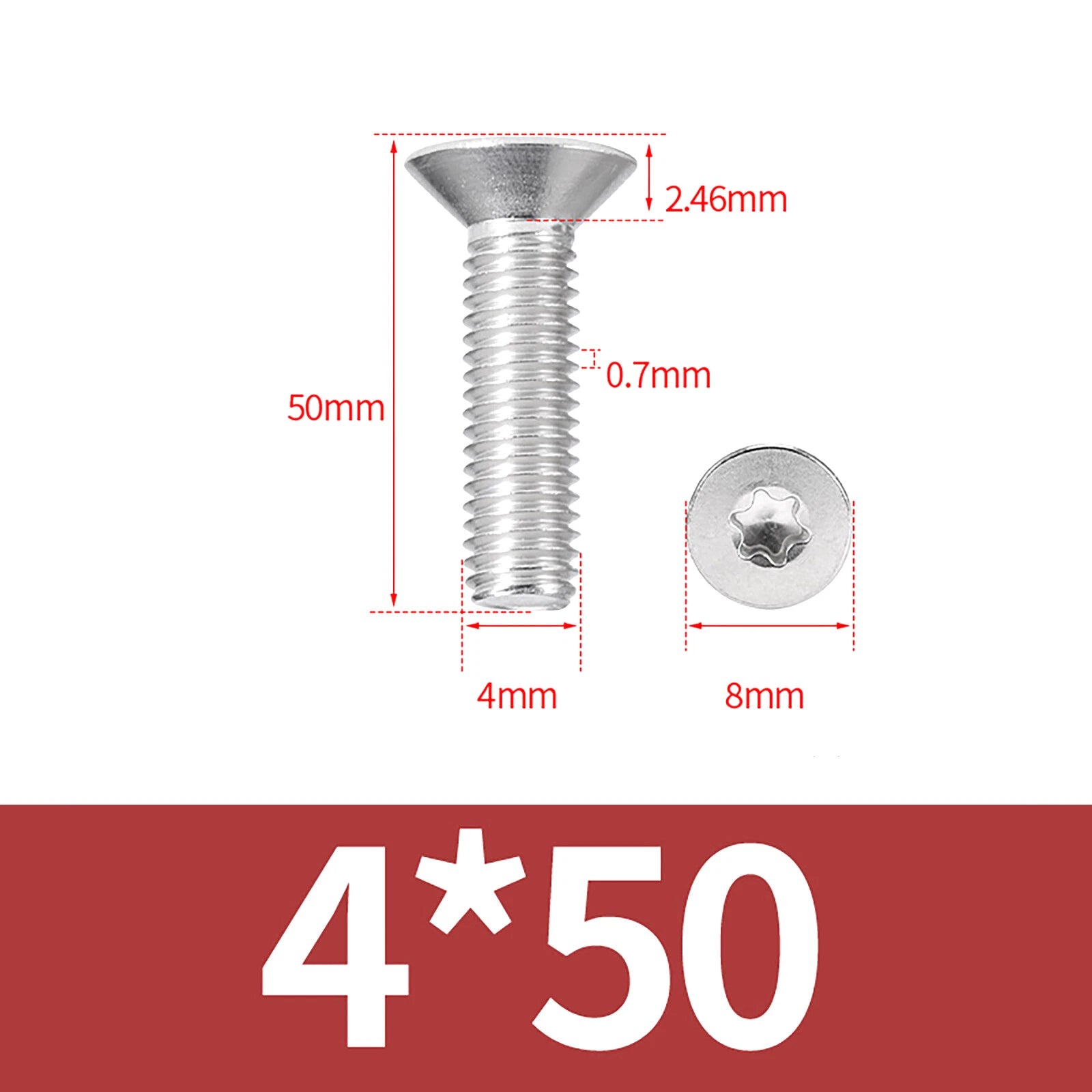 M2- M12 Torx Countersunk Machine Screws Six Lobe Bolts A2 Stainless Steel