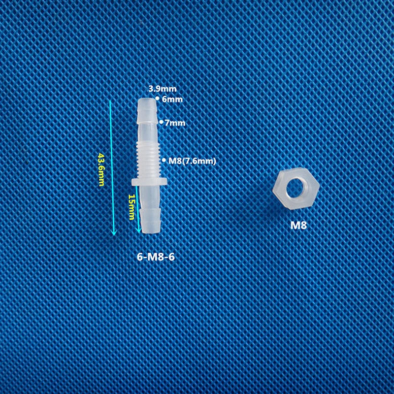 Plastic Barbed Bulkhead Fitting with Male Thread — Hose Tail Pipe Connector
