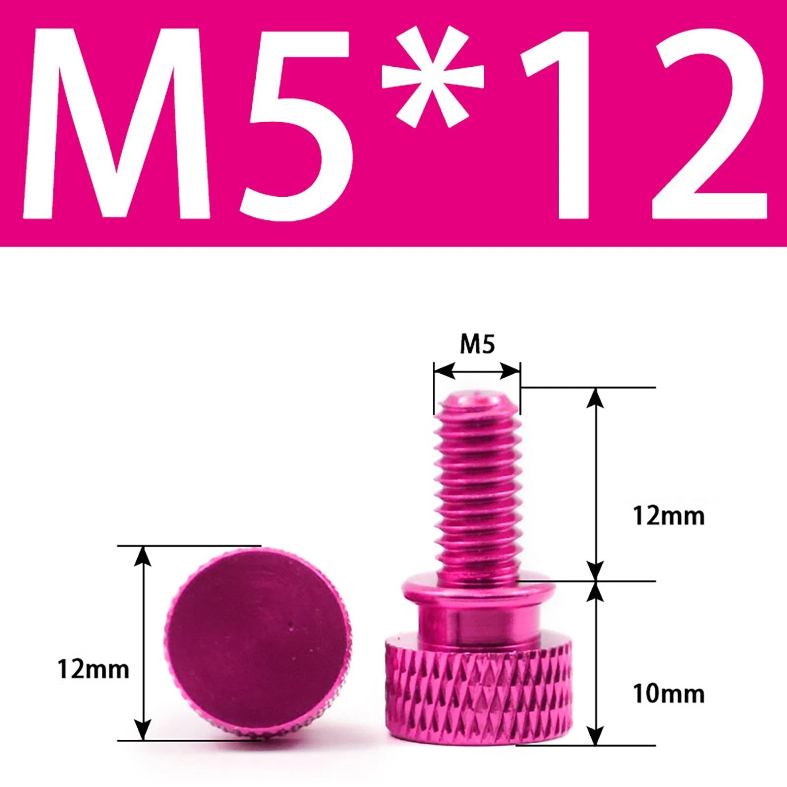 Aluminum Thumb Screws M5 M6 Knurled Hand Bolts Anodized PC Case Hobby DIY Stock