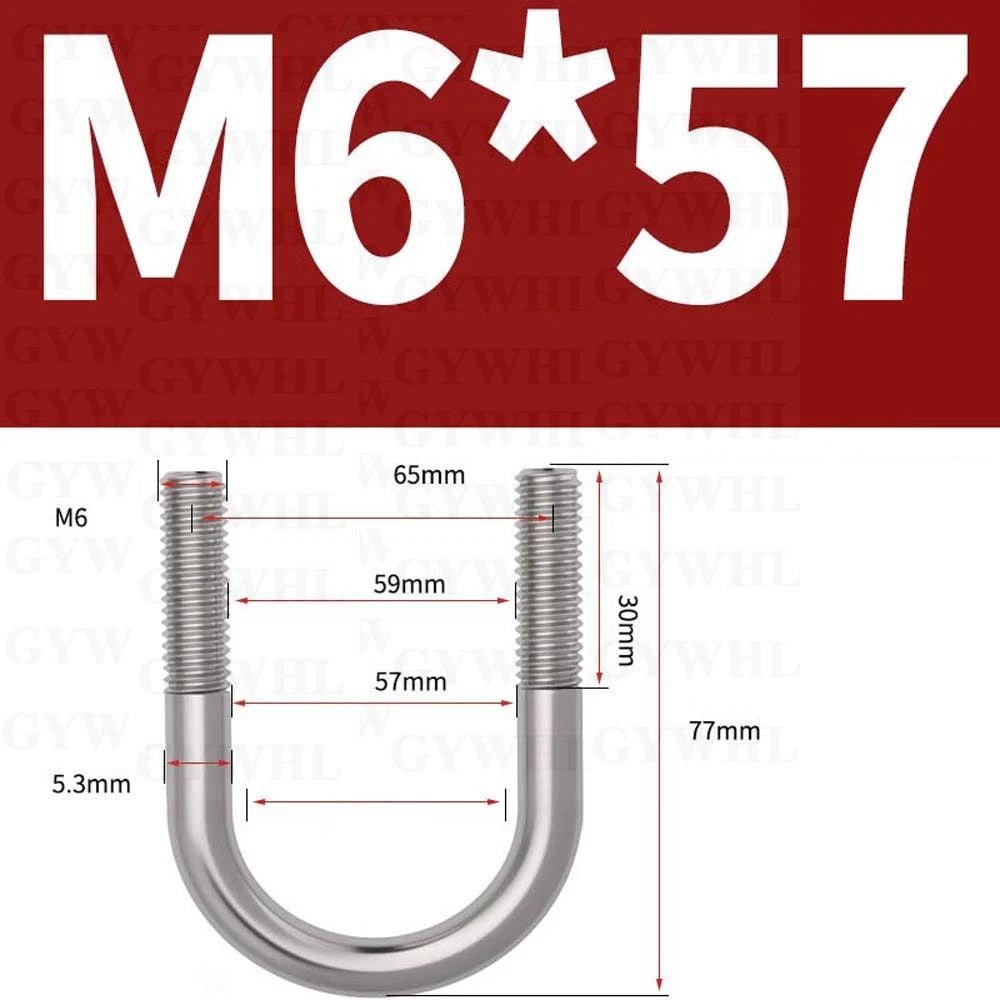 Marine Grade Round Bend U - Bolts — A2 & A4 Stainless Steel, M6 to M20 - HomeDIYer