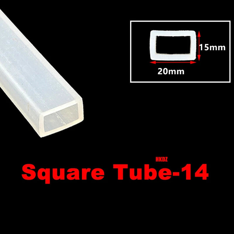 Square Silicone Rubber Hollow Tube Pipe Protector Seal Strips Width 2.5mm~108mm