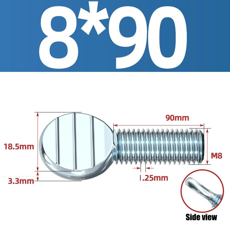 M5 M6 M8 Spade-head Thumb Screws Thumb Screw - Galvanized carbon steel