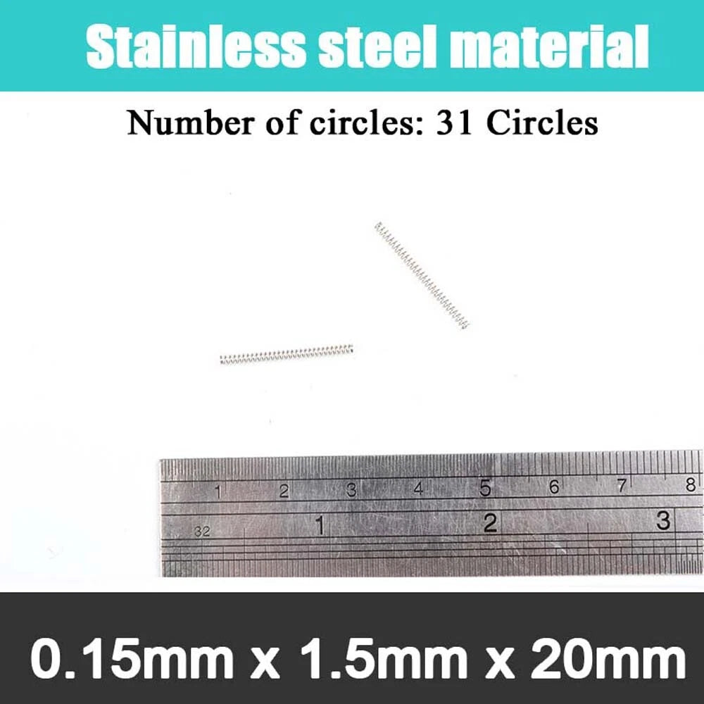 10Pcs 0.15mm WireDia 304 Stainles Steel Compression Spring Pressure Small Spring