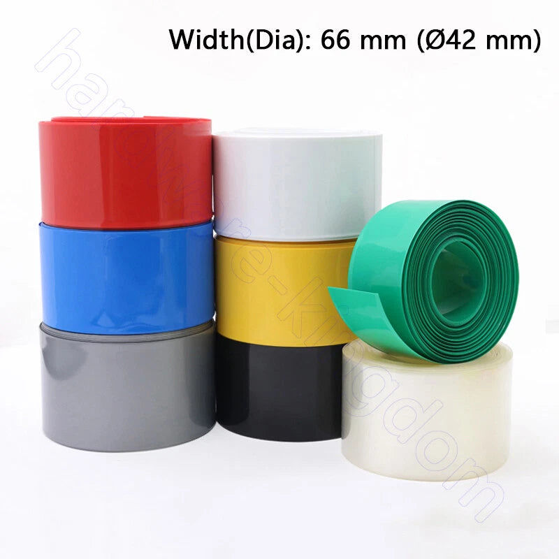 PVC Heat Shrink Tubing 7–130mm | RC Battery, LiPo, NiMH, NiCd Wire Wrap