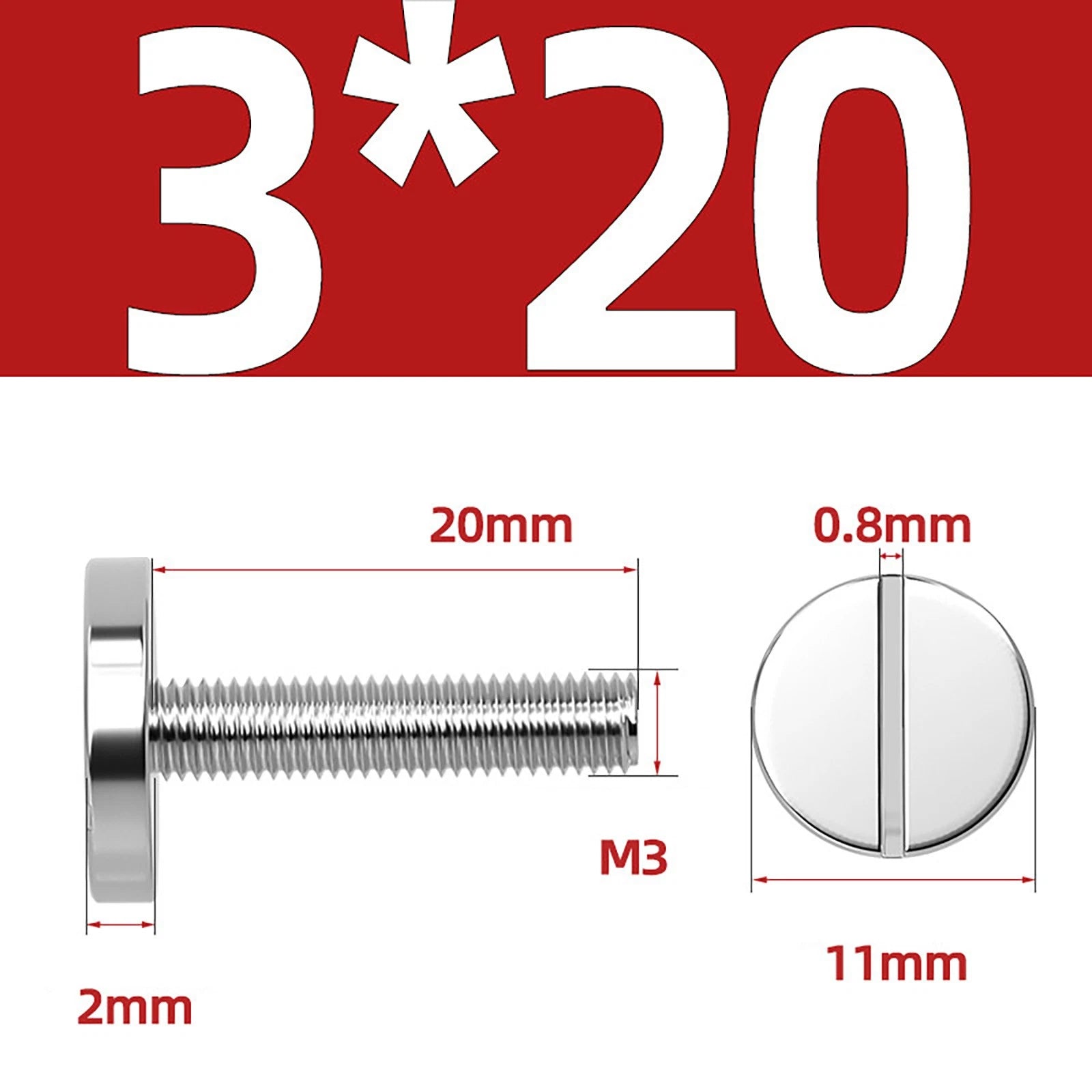A2 Stainless Steel Slotted Large Head Machine Screws — Wide Pan Bolt DIN 921 | M2–M10
