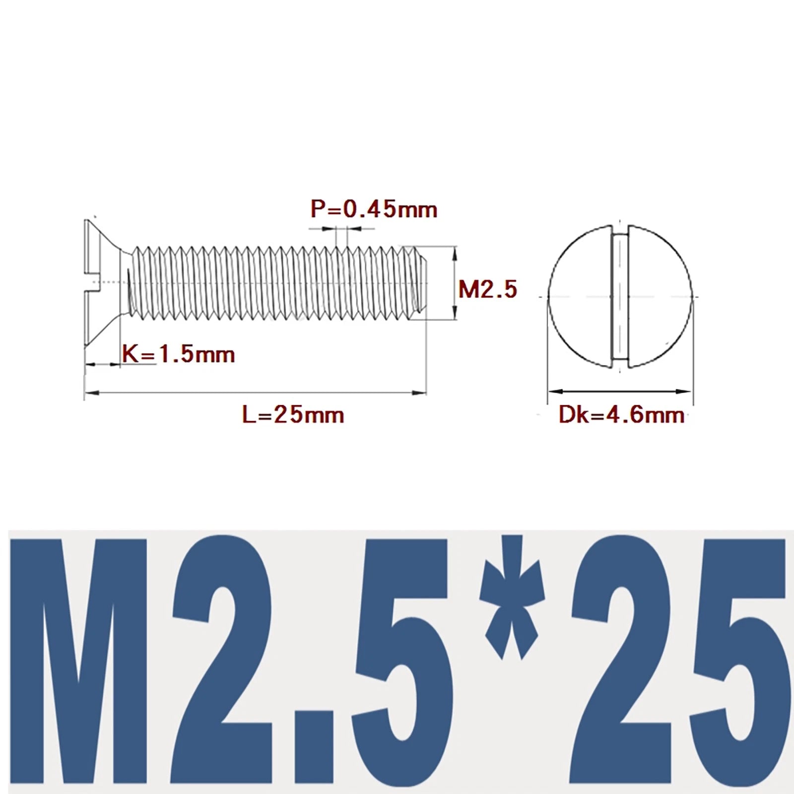 Countersunk Slotted Machine Screws M2–M8 | A2 Stainless Steel DIN 963