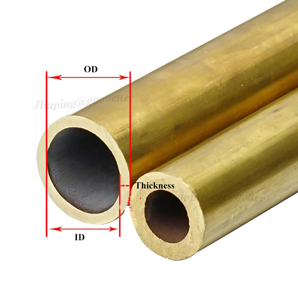 Brass Round Tube Pipe – 0.75mm Wall Thickness | OD 2.5–12mm | 300mm Length