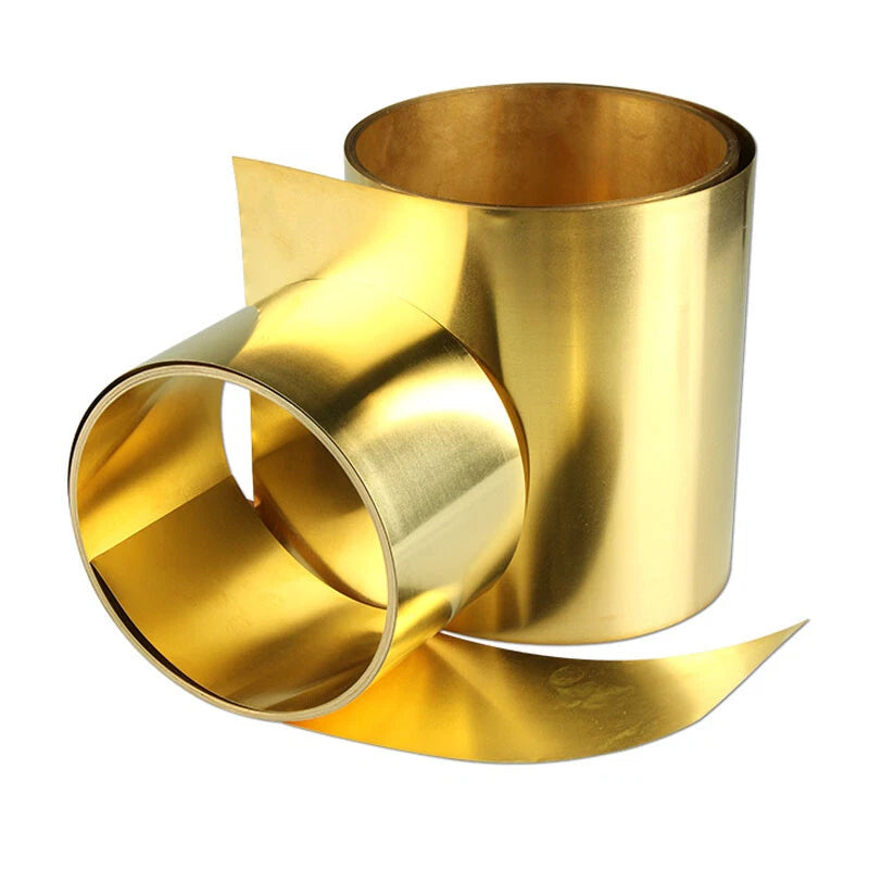 10-300x1000mm Brass Sheet Plate Cu Metal Foil Panel Strip Roll Thick 0.01mm-1mm
