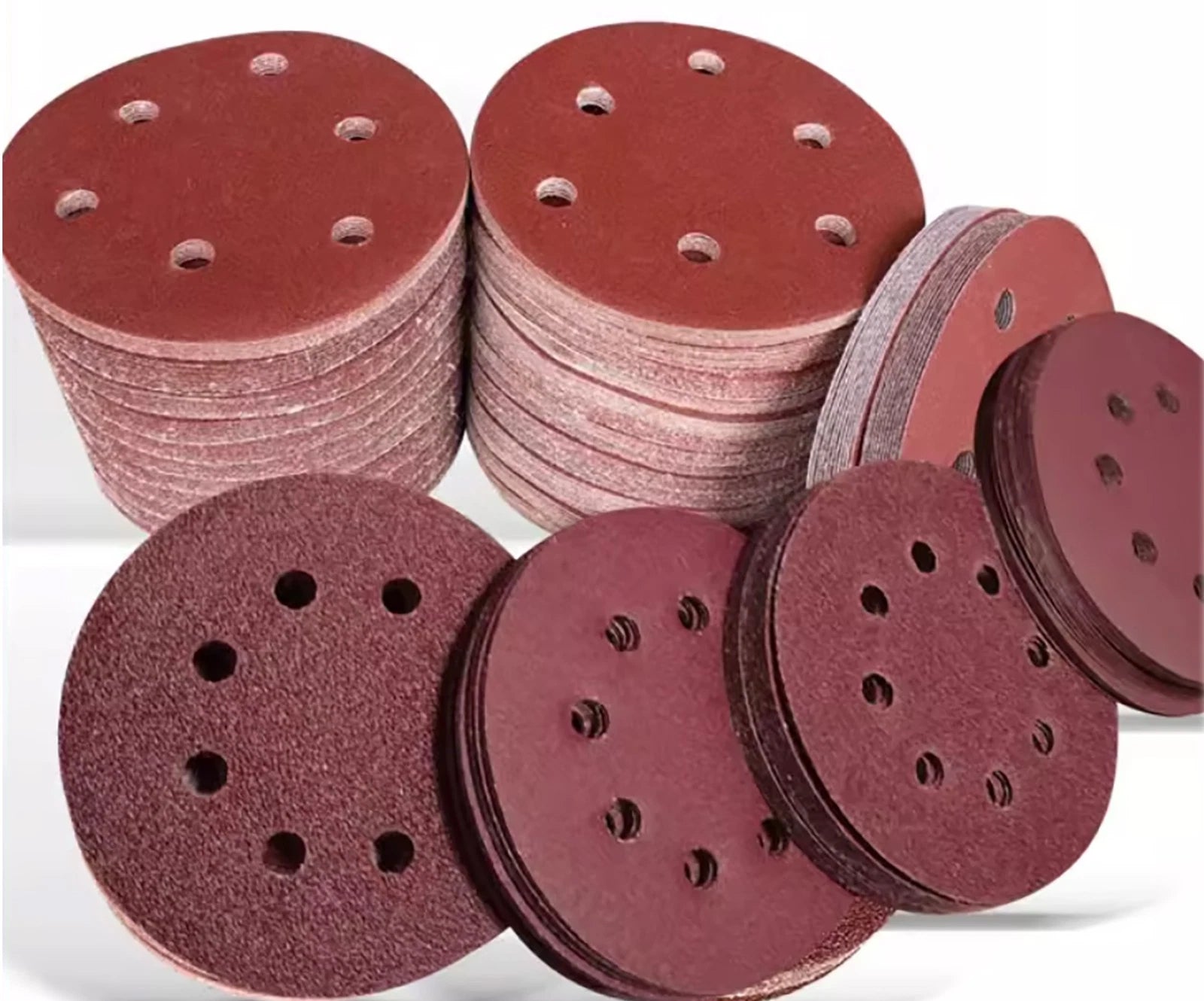 75mm - 225mm Wet & Dry Sanding Discs Sandpaper Film Hook and Loop Pads All Grit