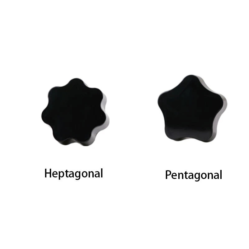 M8 Plastic Black Thumb Screw Male Thread Star Knob Grip Hand Tightening Screws