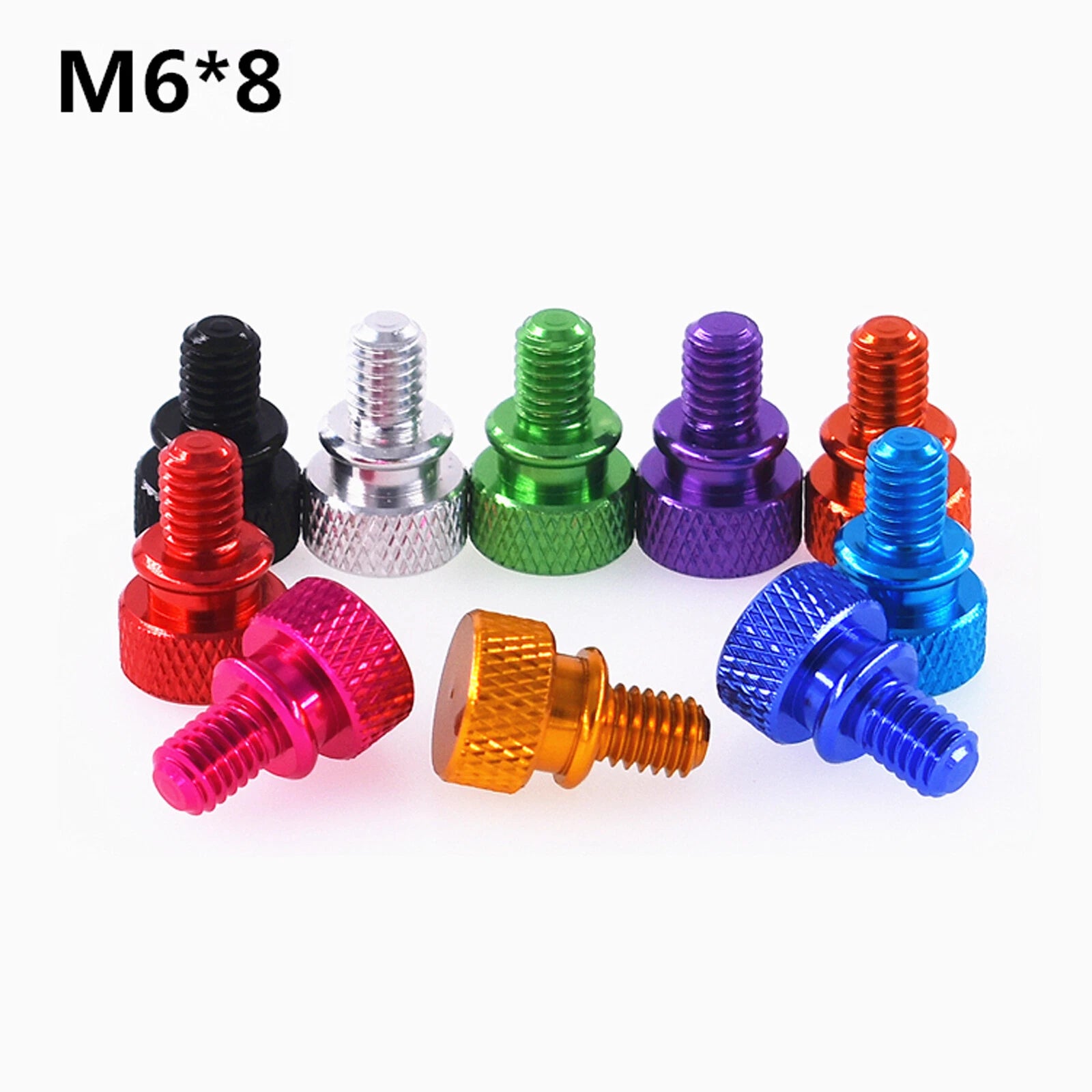 M6 Knurled Thumb Screws Aluminum Alloy Round high Step Hand Grip Knob Bolts