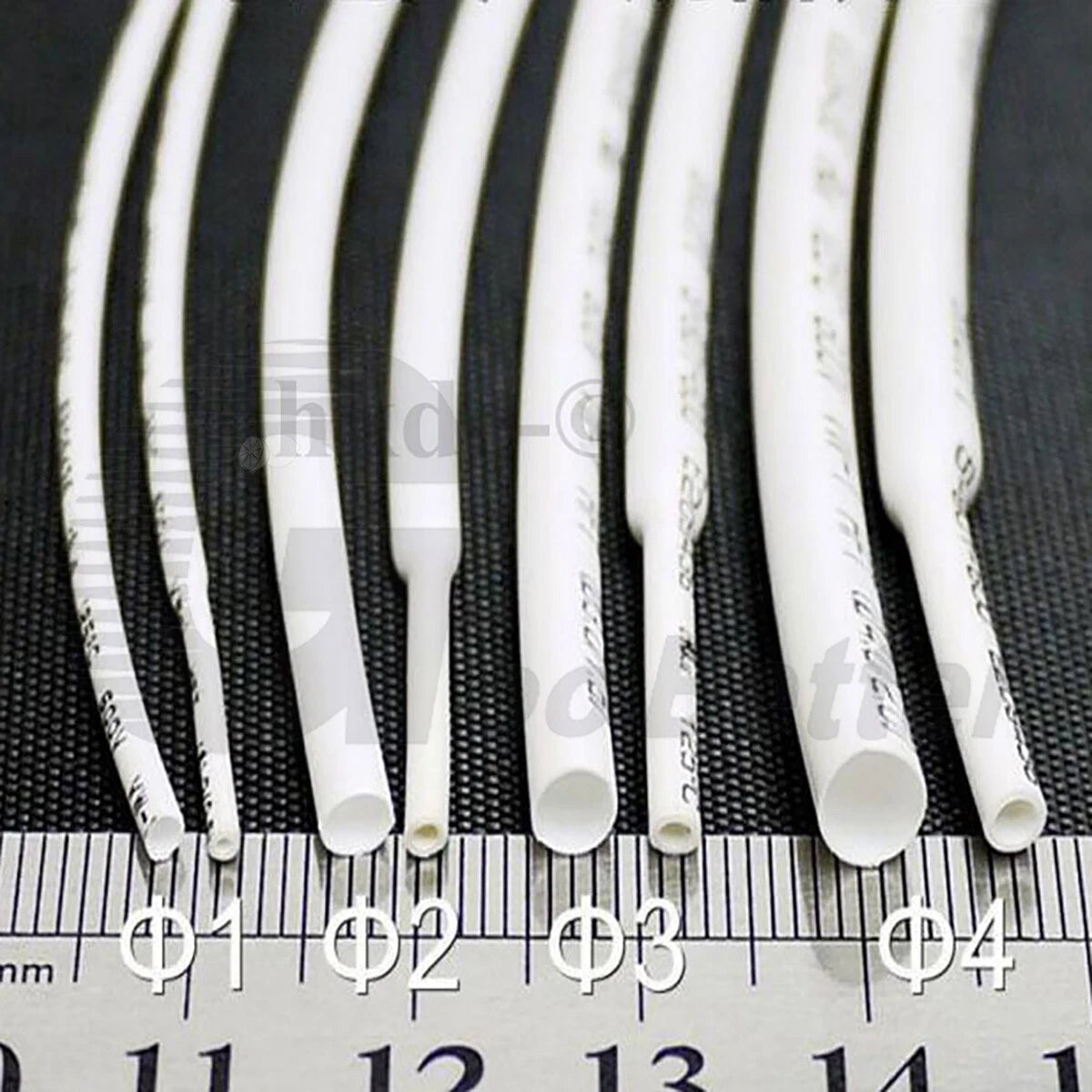 White Heat Shrink Tubing — 2:1 / 3:1 / 4:1 Ratio, Φ0.6mm–80mm, Wire & Cable Sleeving