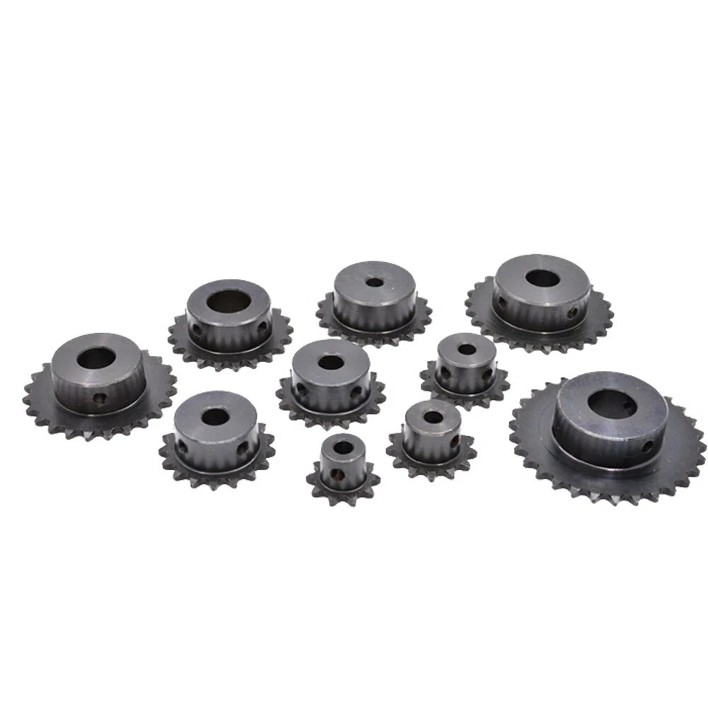Simplex Sprocket Wheel for #25 (04C) Roller Chain, 9-40T, Pitch 1/4" Bore 6-20mm