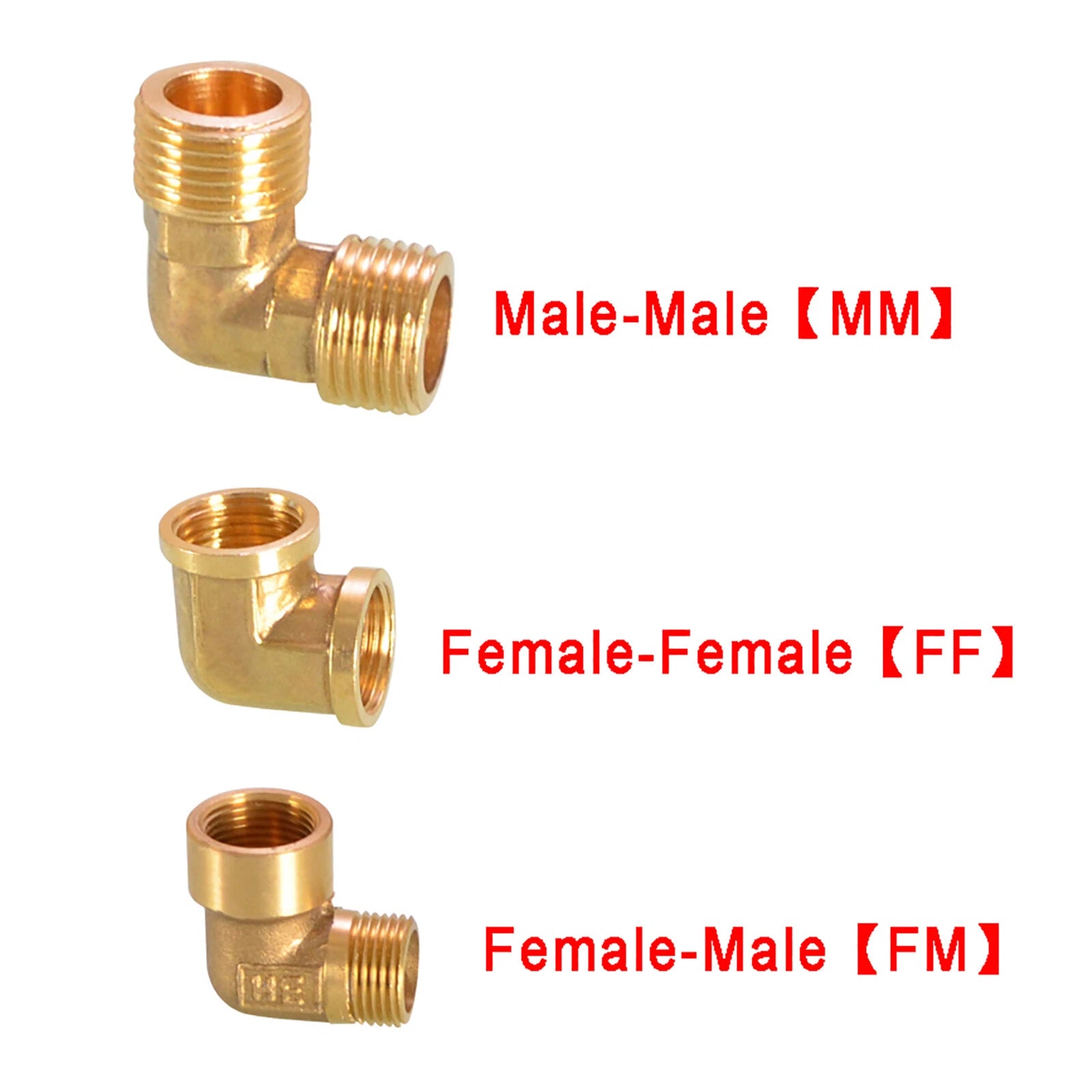 Brass 90° Elbow BSP Threaded Pipe Fitting — Equal & Reducer, 1/8" to 1/2"