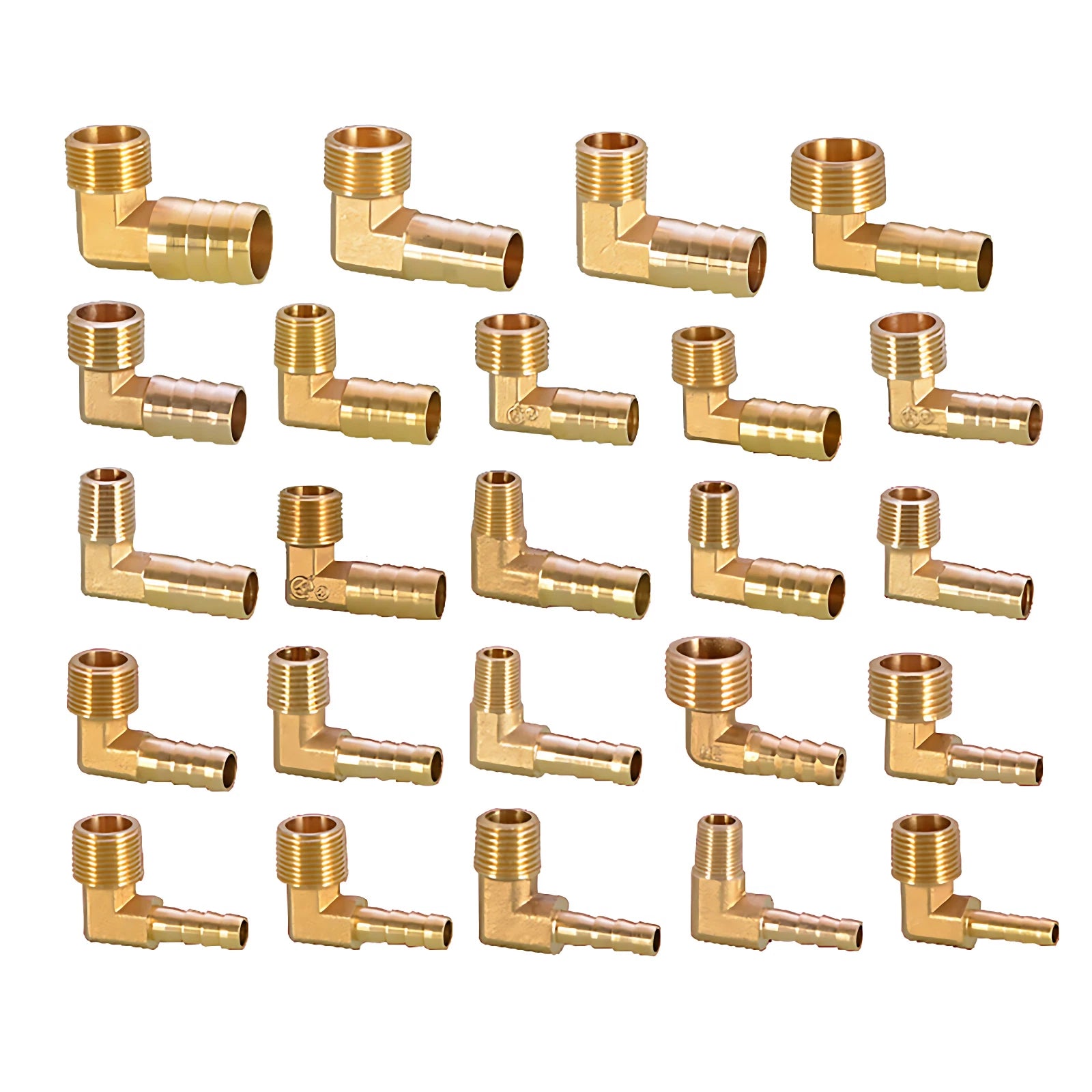 Brass 90° BSP Male Elbow x Barbed Hose Tail Fitting – Air & Water Pipe Connector