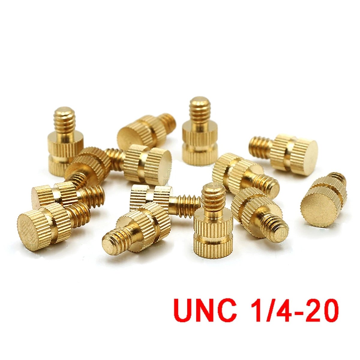 1/4" - 20 BSW Brass Knurled Threaded Inserts / Thumb Bolts – for Injection Molding & Photography Equipment - HomeDIYer