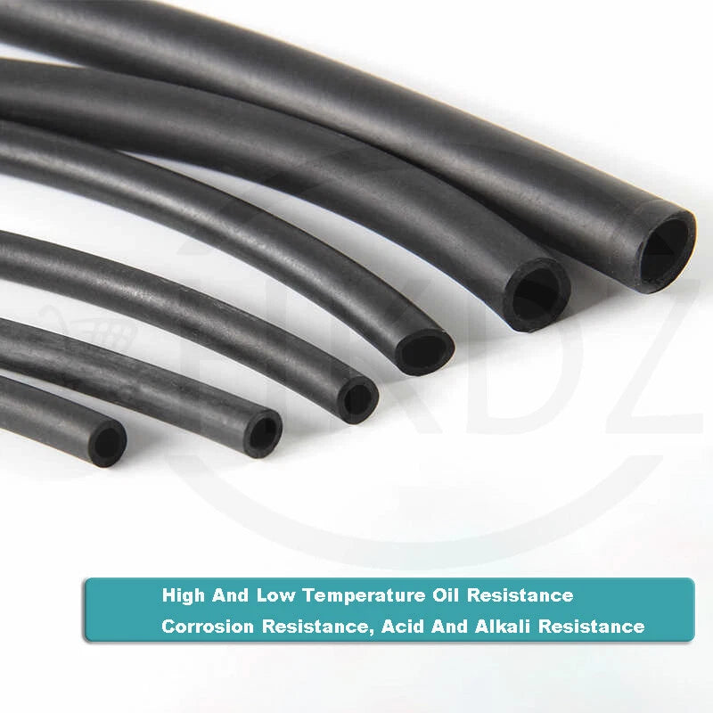 Black Fluorine Rubber Tube Fuel Hose-Engine Petrol,Oil Line Fuel Pipe ID 1 -32mm