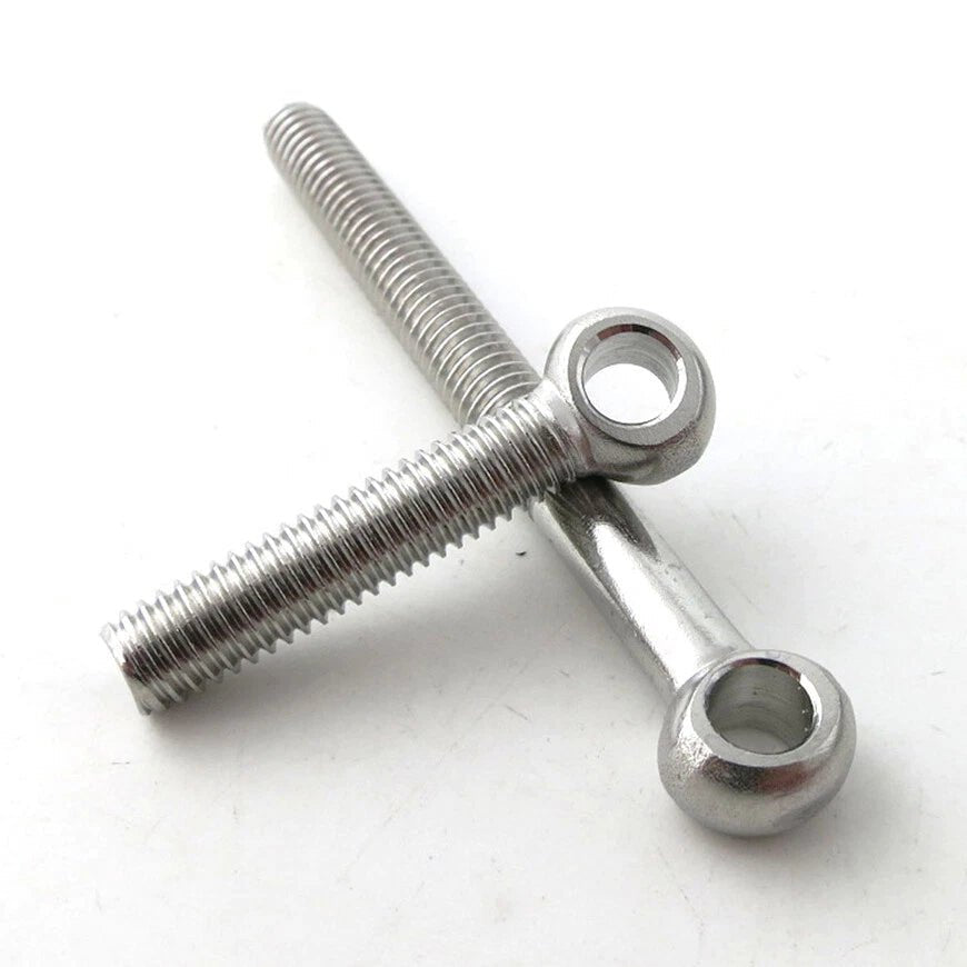 M6 Stainless Steel Eye Bolts — Threaded Ring Screws for Catenary Wire & Resin Hanging - HomeDIYer