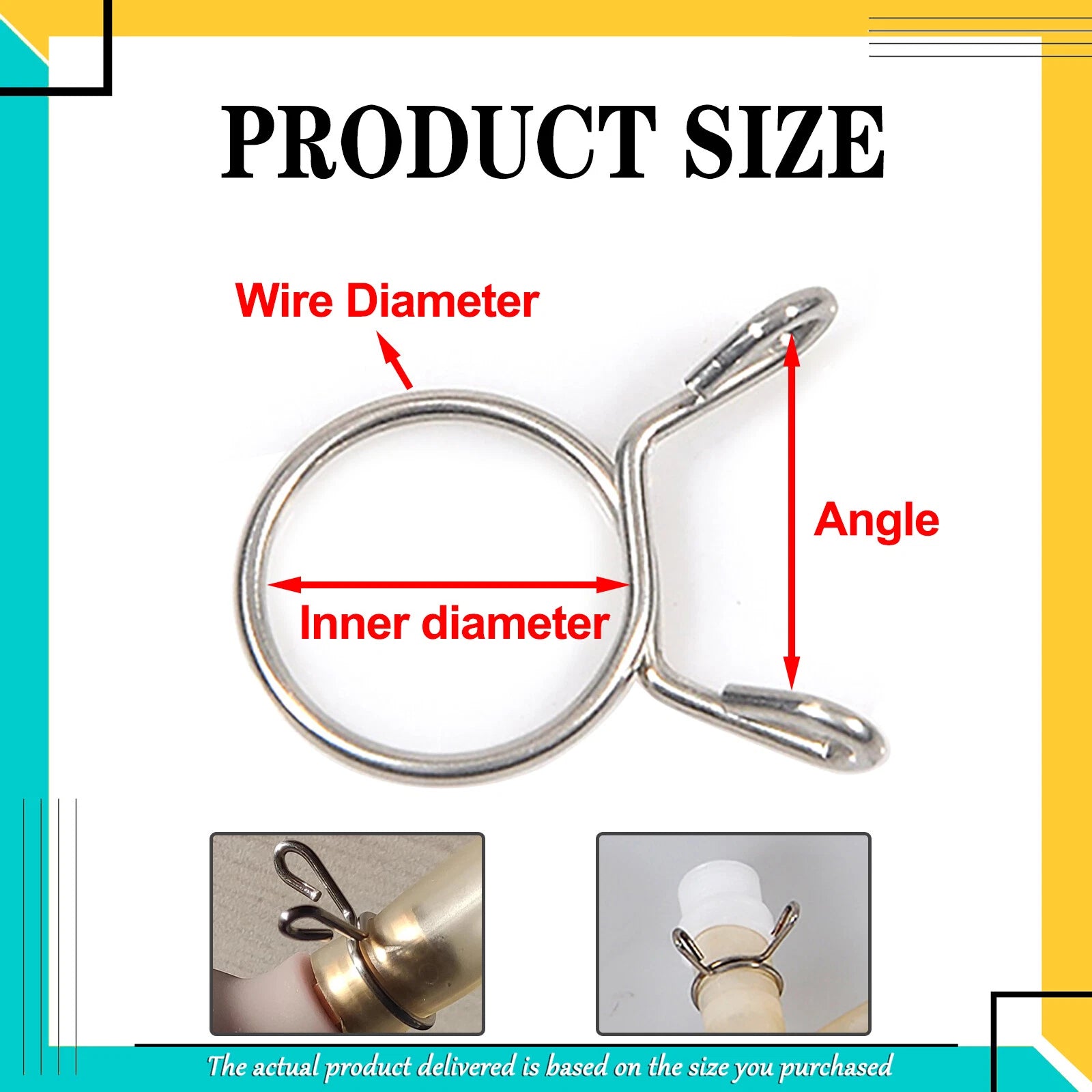New Single Wire Fuel Hose Spring Clips Silicone Pipe Clamps Air Band Vacuum Tube