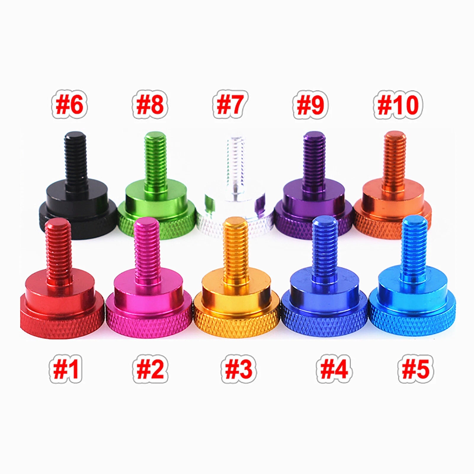DIY SCREWS 5MM 6MM ALUMINUM KNURLED THUMB SCREW HAND GRIP KNOB BOLTS DOOR HANDLE