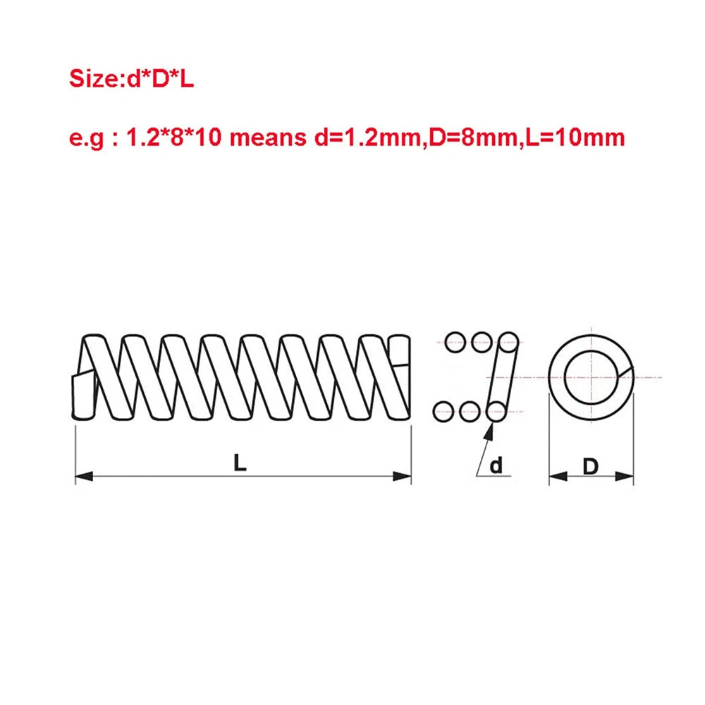 Compression Spring Various 0.4mm-0.5mm Diameter & 305mm Length Pressure Small