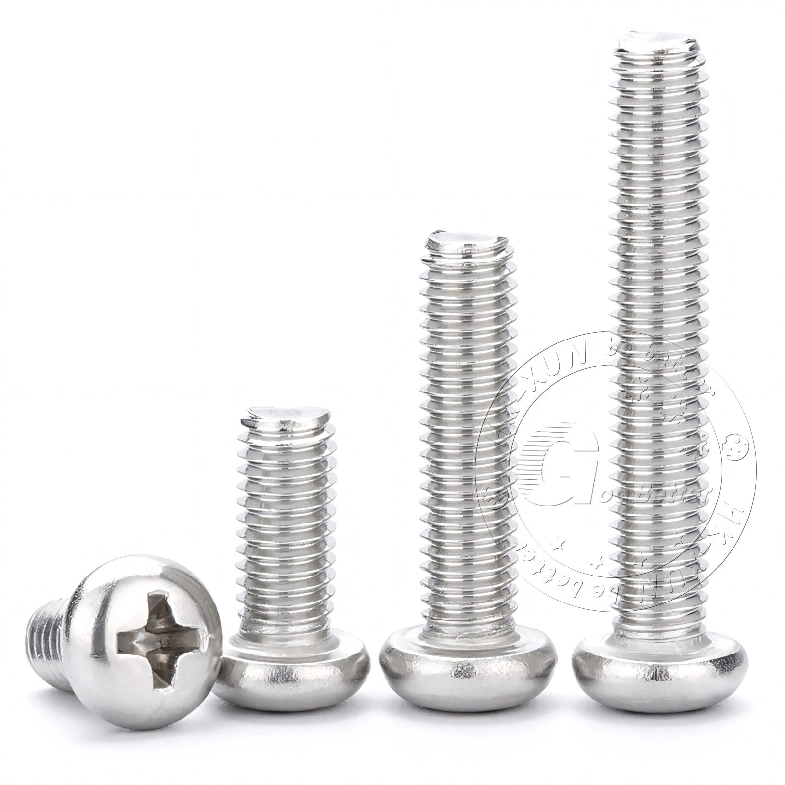 M3 M3.5 Phillips Pan Head Machine Screws – A2 Stainless Steel DIN 7985H (3–180mm Lengths)