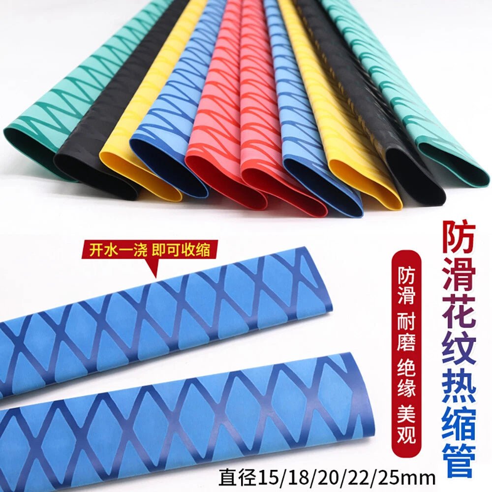 Diamond Grip Heat Shrink Tubing – Non - Slip Textured Wrap, φ15mm to φ40mm - HomeDIYer