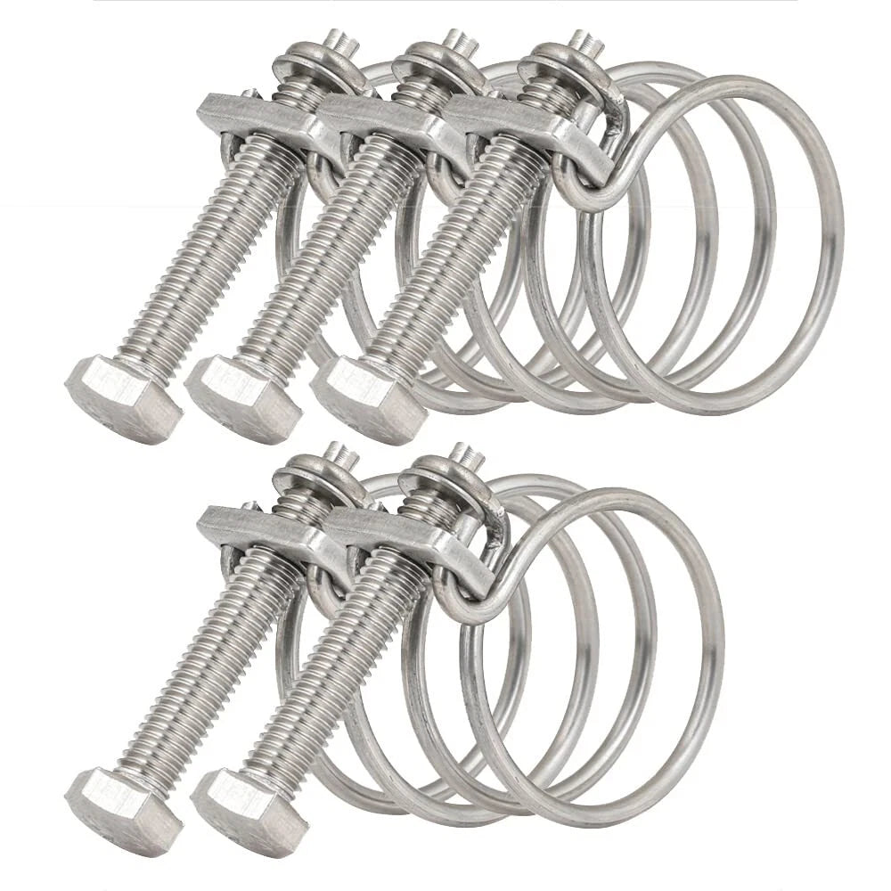 Double Wire Hose Clips - Stainless Steel, Pond Pipe Koi Fish Fitting Pump 9 -300