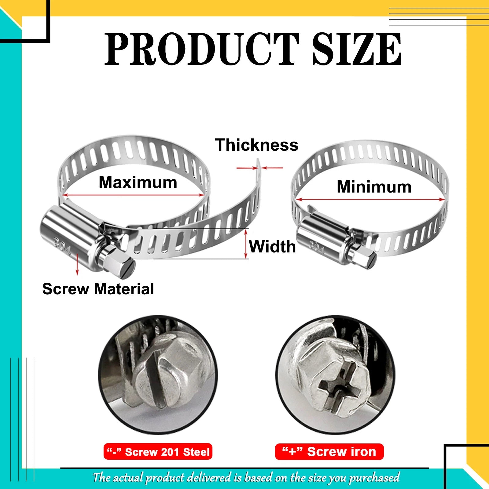 Stainless Steel Hose Clamps Jubilee Type Pipe Tube Clips 201steel 6mm To 289mm