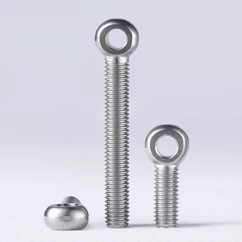 304 Stainless Steel Forged Eye Bolts M5 M6 M8 — Full Thread & Partial Thread, Catenary Hanging Screws - HomeDIYer