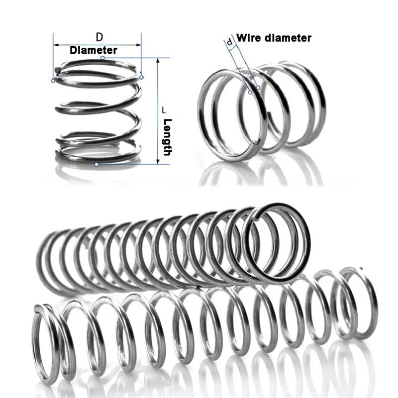 Compression Spring Various Size 5-16mm Diameter & 10-100mm Length Pressure Small