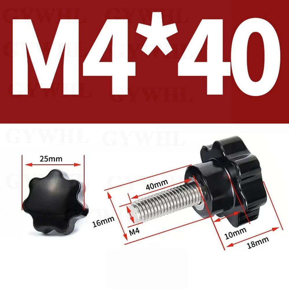 Star Bakelite Thumb Screws – Hand Clamping Knob Bolts, Stainless Steel Thread M3 to M12 - HomeDIYer
