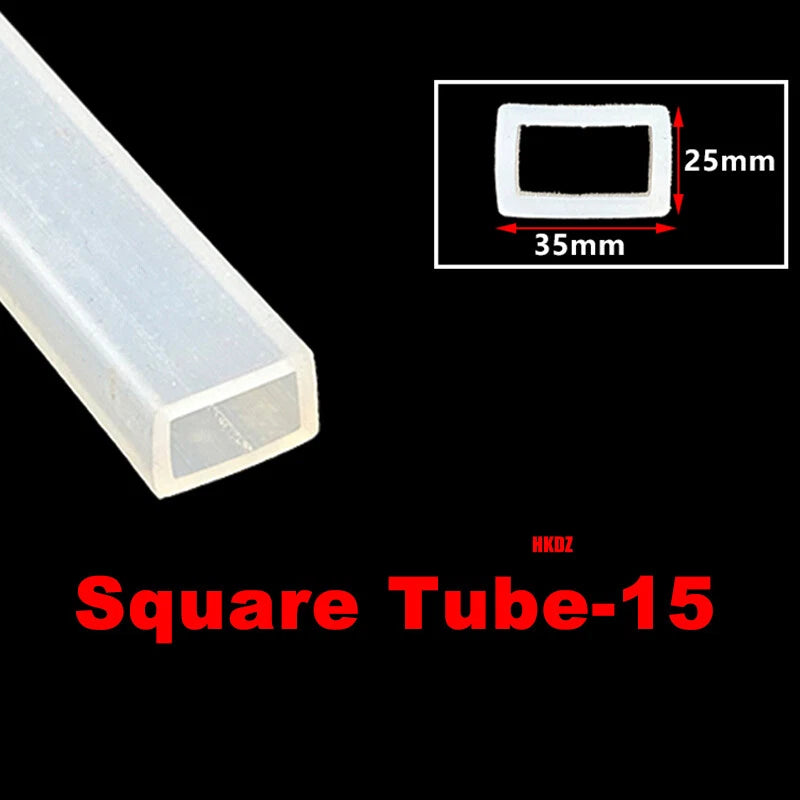 Square Silicone Rubber Hollow Tube Pipe Protector Seal Strips Width 2.5mm~108mm