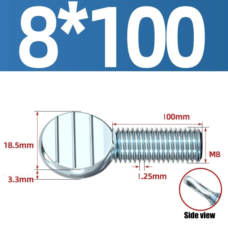 M5 M6 M8 Spade-head Thumb Screws Thumb Screw - Galvanized carbon steel