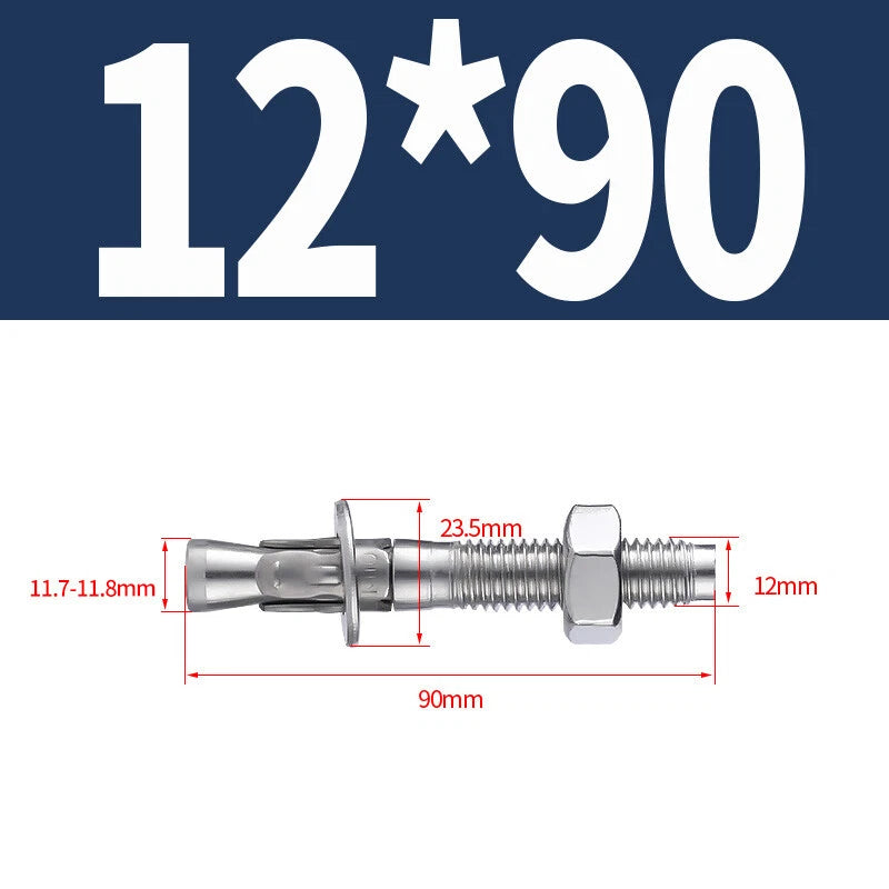 304 Stainless Steel Through Bolts Wall Expansion Anchor Bolts M6–M20