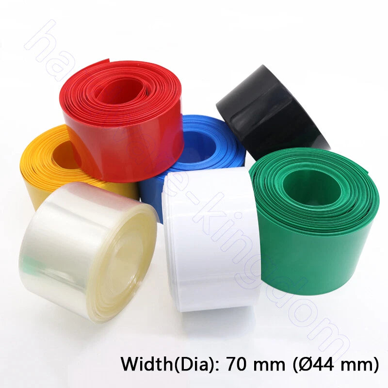 PVC Heat Shrink Tubing 7–130mm | RC Battery, LiPo, NiMH, NiCd Wire Wrap