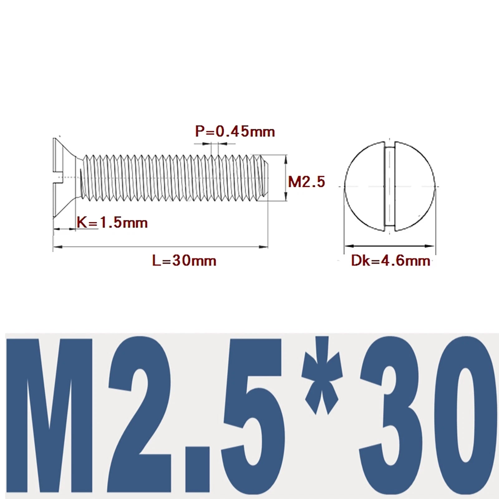 Countersunk Slotted Machine Screws M2–M8 | A2 Stainless Steel DIN 963