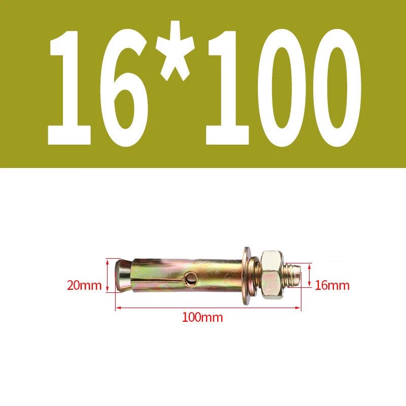 Hex Nut Expansion Sleeve Anchor Bolts — M6 to M20, Galvanized & Stainless Steel - HomeDIYer