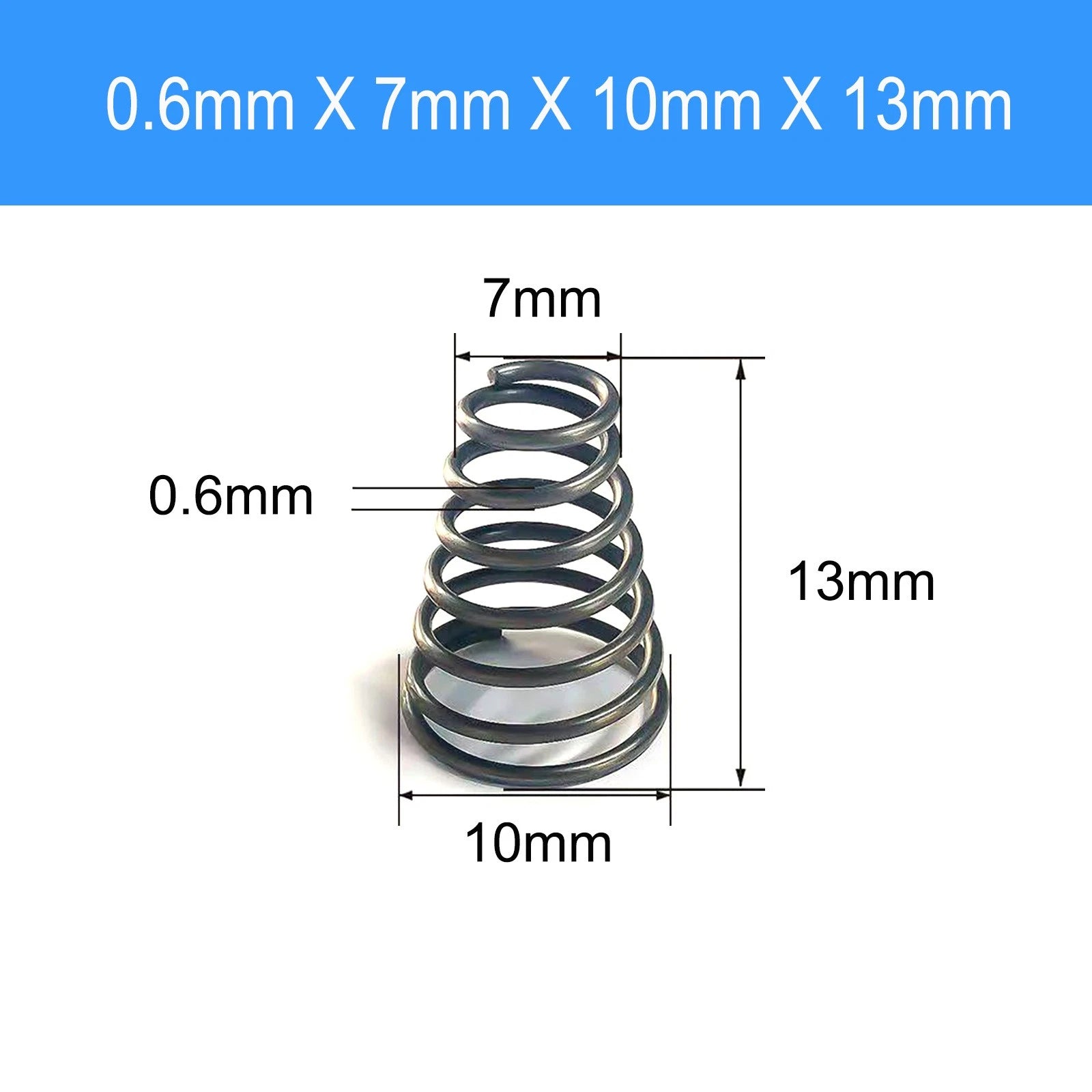 Conical Compression Spring Tapered Spring Steel Wire 0.2-3mm Heavy Duty Cone DIY