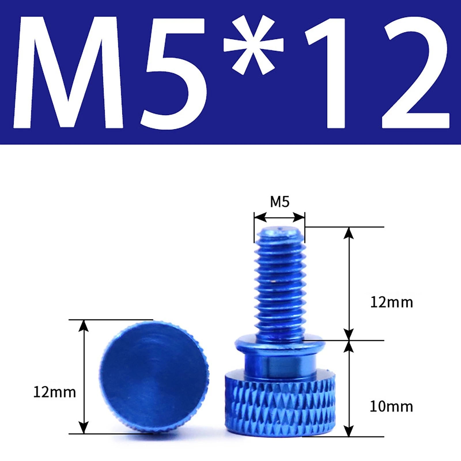 Aluminum Thumb Screws M5 M6 Knurled Hand Bolts Anodized PC Case Hobby DIY Stock