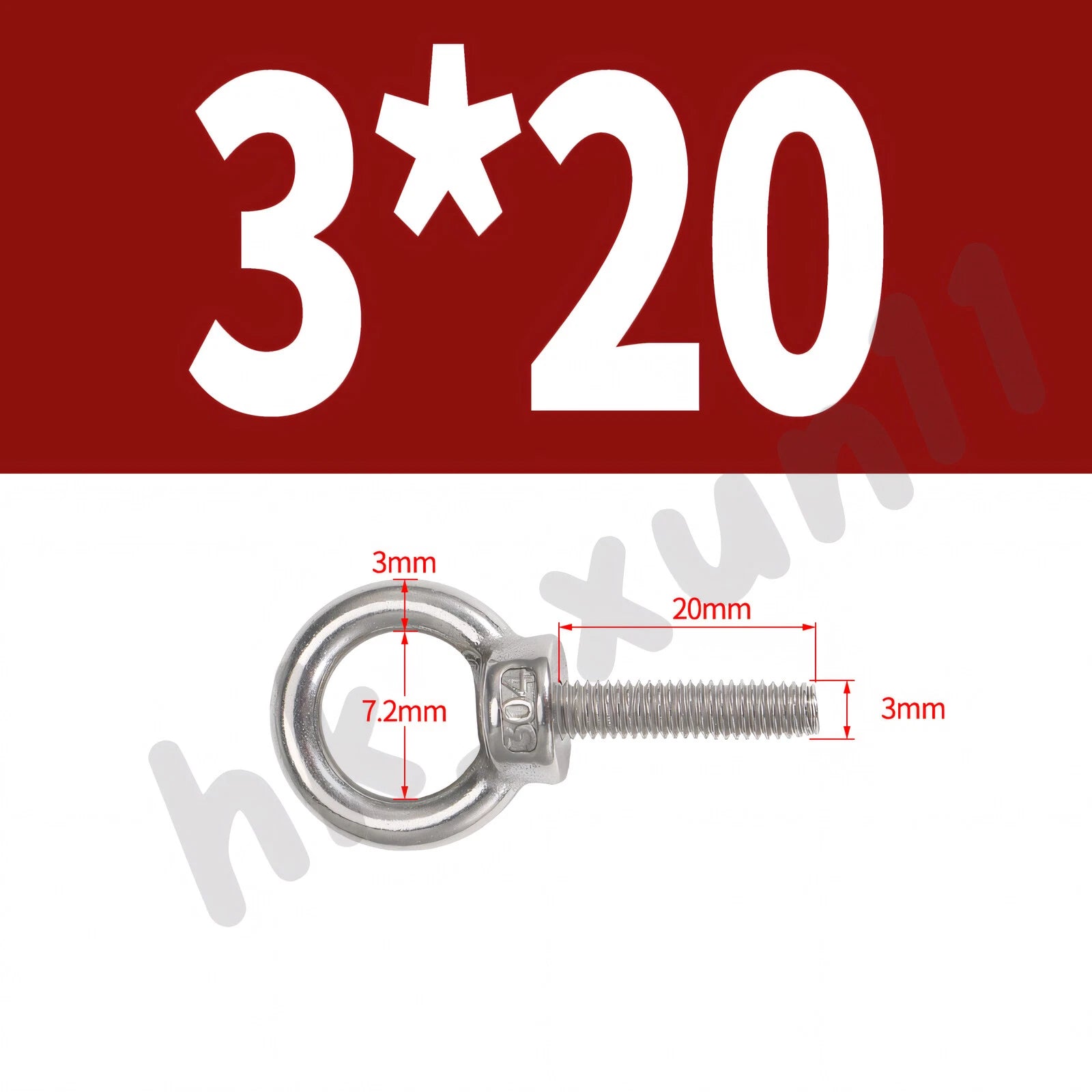 M3 M4 M5 M6 M8 M10 M12 TO M24 LIFTING EYE NUTS & BOLTS A2-304 STAINLESS STEEL