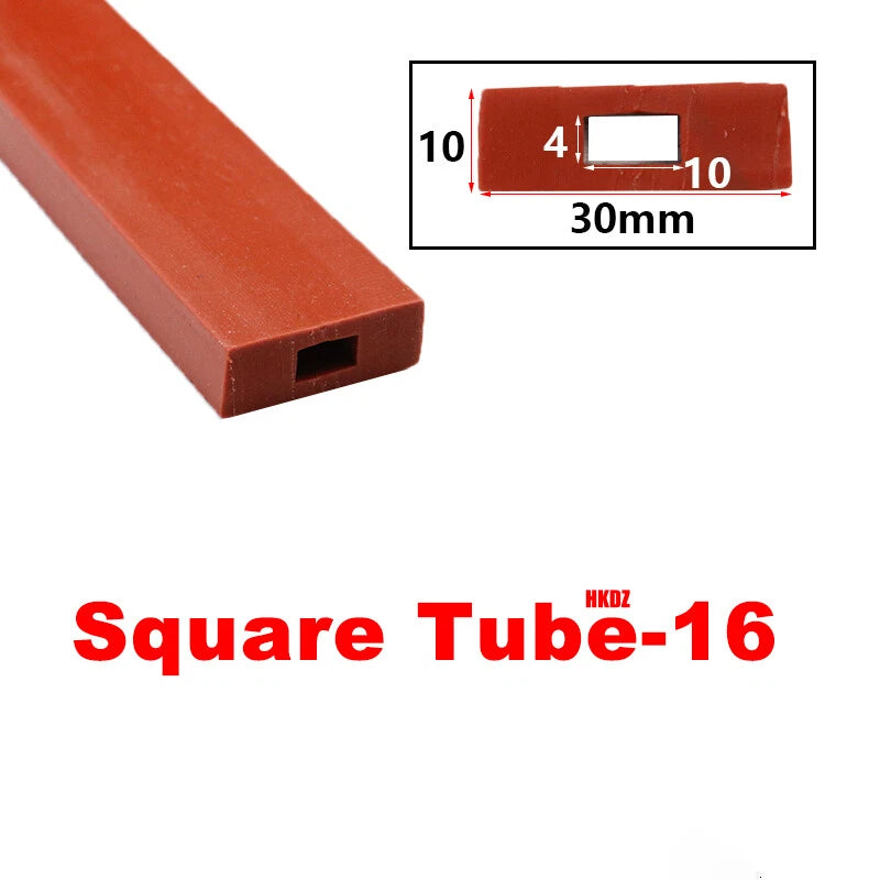 Square Silicone Rubber Hollow Tube Pipe Protector Seal Strips Width 2.5mm~108mm