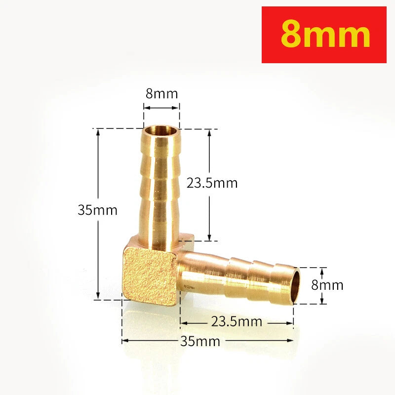 Brass Hose Tail Fittings – Barb Connector Straight Tee Y-Shape 90° Elbow Cross | Air Water Pipe Adapter