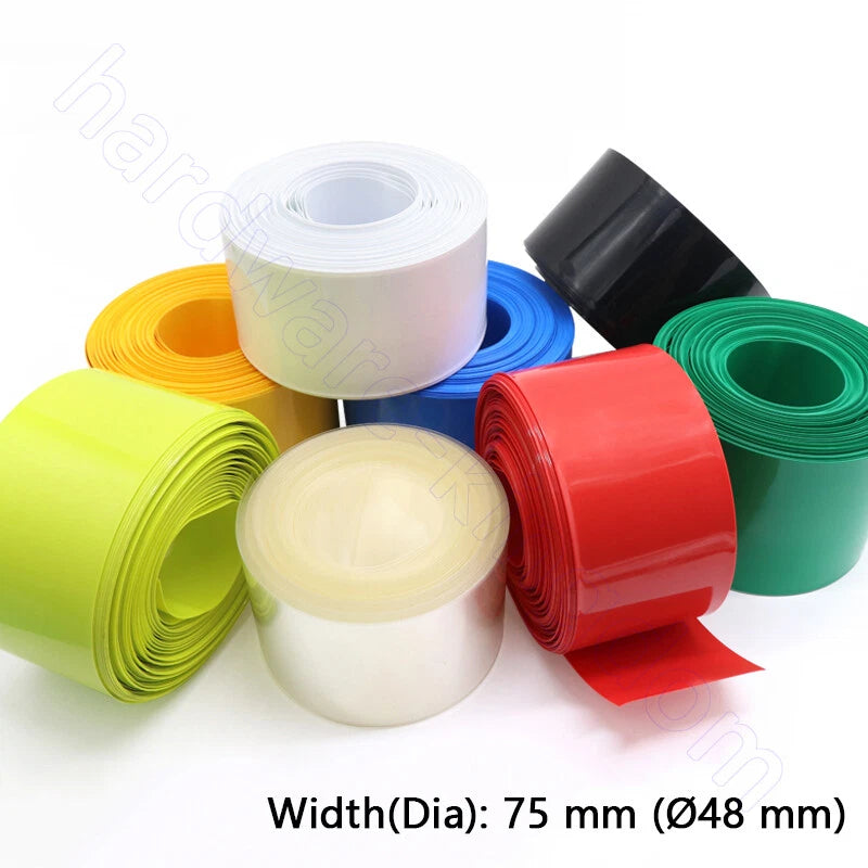 PVC Heat Shrink Tubing 7–130mm | RC Battery, LiPo, NiMH, NiCd Wire Wrap