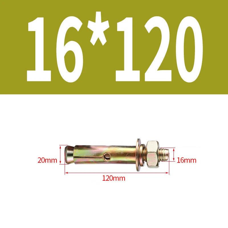 Hex Nut Expansion Sleeve Anchor Bolts — M6 to M20, Galvanized & Stainless Steel - HomeDIYer