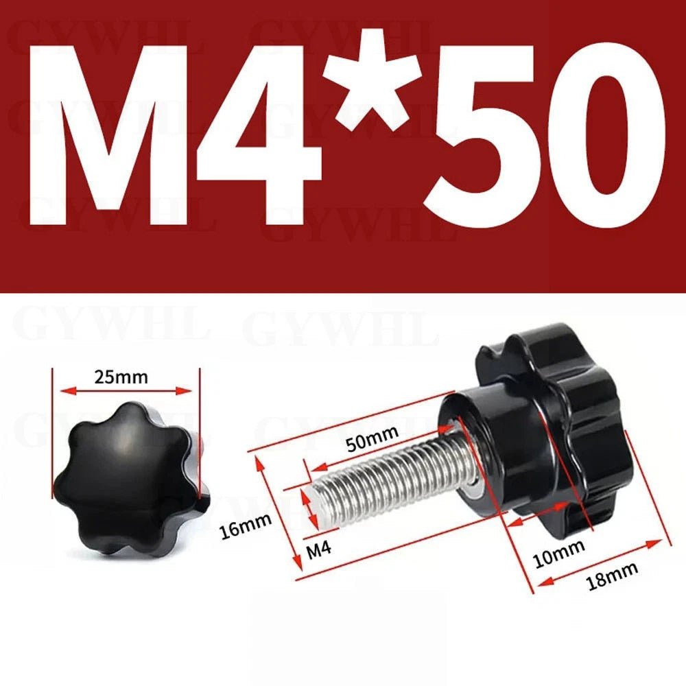 Star Bakelite Thumb Screws – Hand Clamping Knob Bolts, Stainless Steel Thread M3 to M12 - HomeDIYer