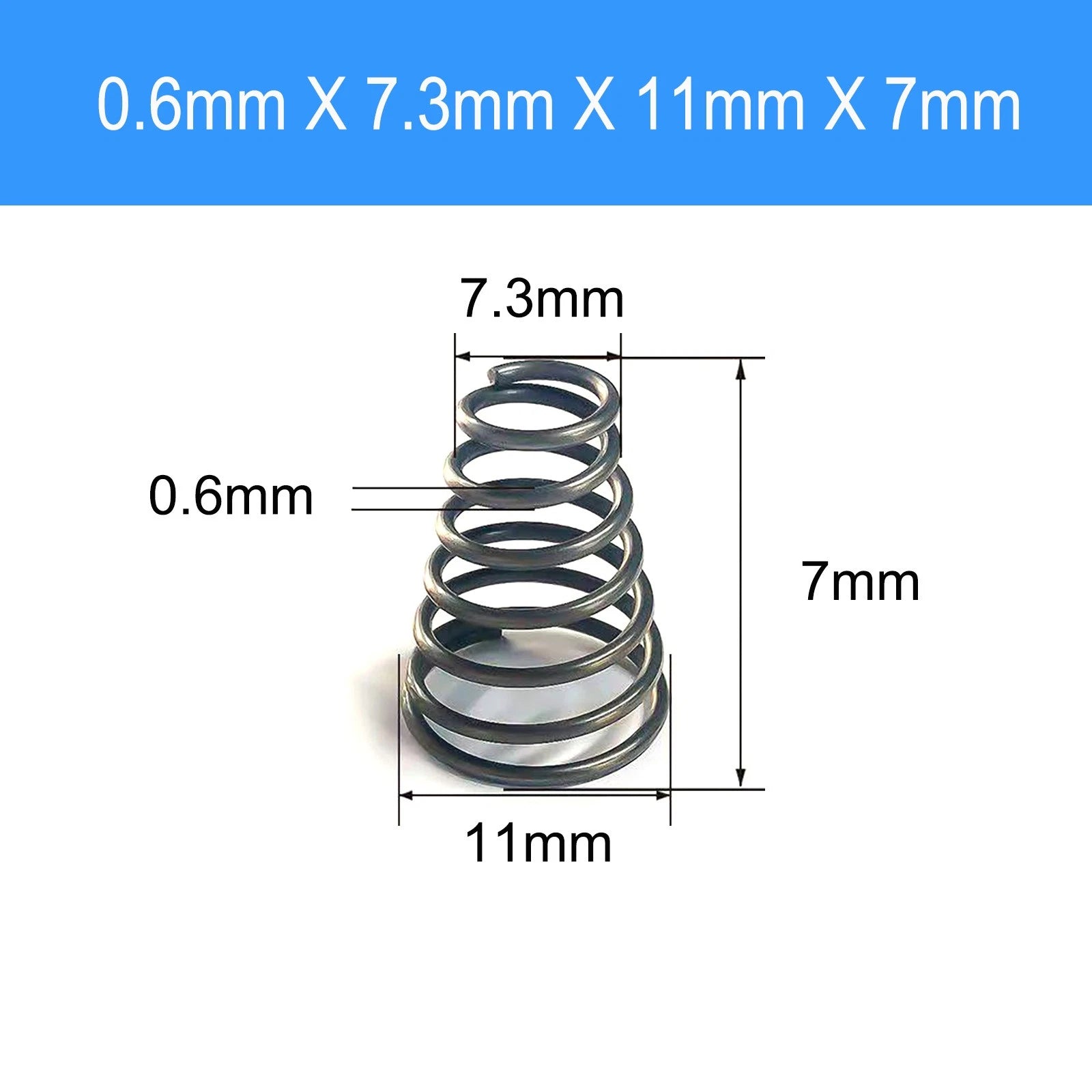 Conical Compression Spring Tapered Spring Steel Wire 0.2-3mm Heavy Duty Cone DIY
