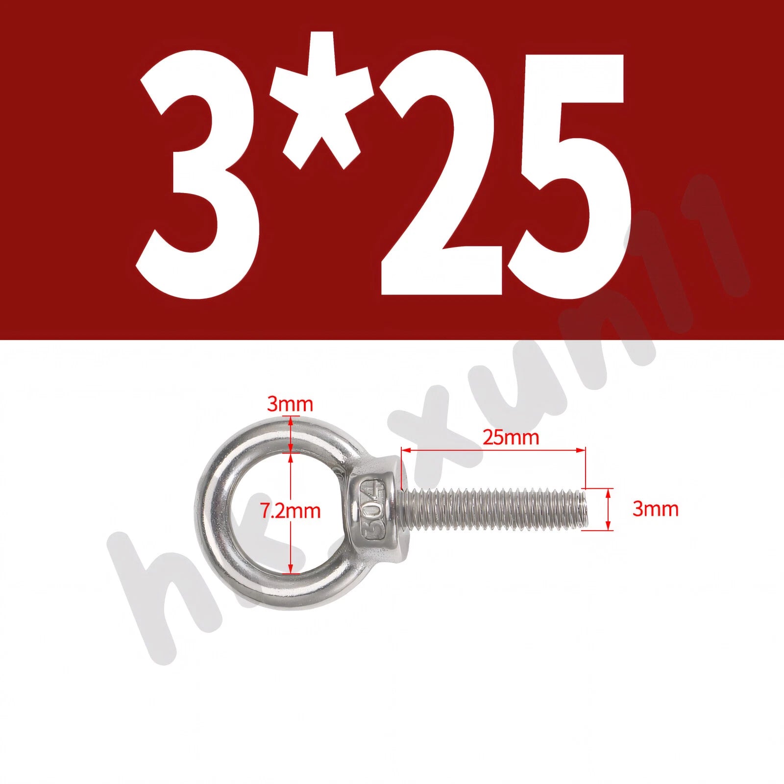 M3 M4 M5 M6 M8 M10 M12 TO M24 LIFTING EYE NUTS & BOLTS A2-304 STAINLESS STEEL